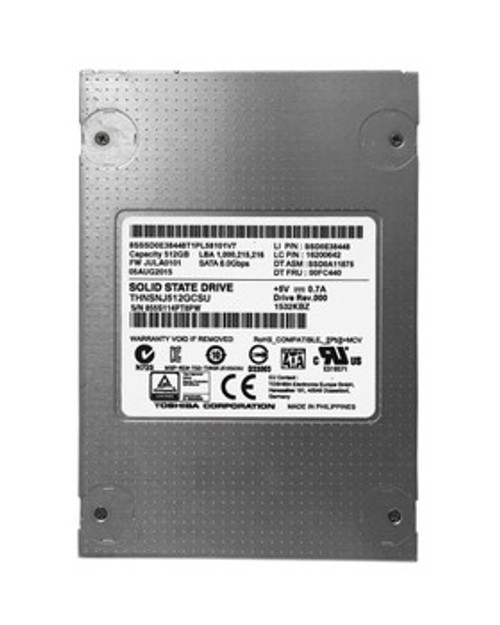 00FC440 | Lenovo | 512GB MLC SATA 6Gbps 2.5-inch Internal Solid State Drive (SSD)