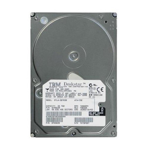 07N5639 | IBM | 30GB 7200RPM ATA 100 3.5 2MB Cache Deskstar Hard Drive"
