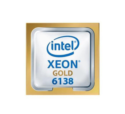 338-BMHY | Dell | Intel Xeon Gold 6138 2.0GHz. 3.7GHz Turbo. 20C. 10.4GT/s 3UPI. 27M Cache. HT (125W) DDR4-2666