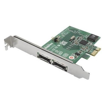 2257700-R | Adaptec | 1225SA 2 Port eSATA RAID Controller PCI Express x1 Up to 300MBps 2 x 7-pin Serial ATA/300 External SATA External