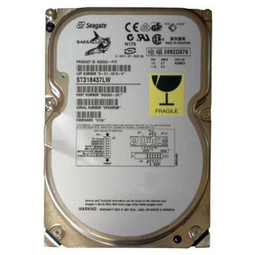 ST318437LW | Seagate | 18GB 7200RPM Ultra 160 SCSI 3.5 4MB Cache Barracuda Hard Drive"