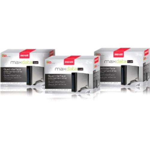 665380 | Maxell | Maxdata Quad 1TB 7200RPM USB 2.0 eSATA FireWire 400/800 16MB Cache 3.5-inch External Hard Drive