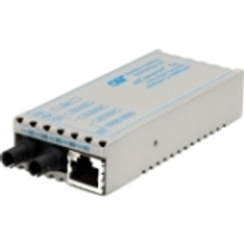 1200-0-1 | Omnitron Tech | miConverter 1000Mbps Gigabit Ethernet Fiber Media Converter RJ45 ST Multimode 550m 1 x 1000BASE-T 1 x 1000BASE-SX US AC Powered