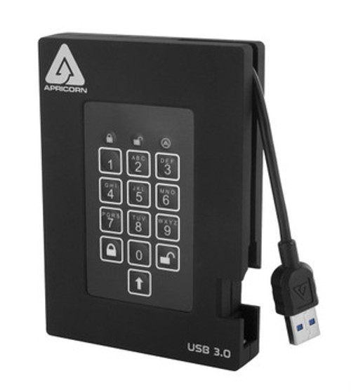 A25-3PL256-500F | Apricorn | Aegis Padlock Fortress 500GB 5400RPM USB 3.0 8MB Cache (AES-256 FIPS 140-2) External Hard Drive A25-3PL256-500F | Apricorn | Aegis Padlock Fortress 500GB 5400RPM USB 3.0 8MB Cache (AES-256 FIPS 140-2) External Hard Drive