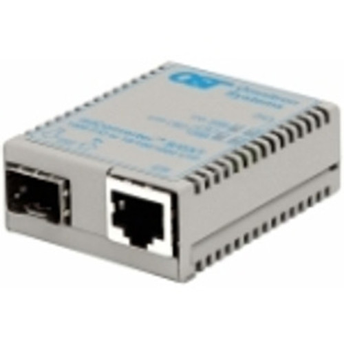 1639-0-1 | Omnitron Tech | miConverter/s 10/100/1000 Gigabit Ethernet Fiber Media Converter RJ45 SFP 1 x 10/100/1000BASE-T; 1 x 1000BASE-X; USB/US AC Powered;