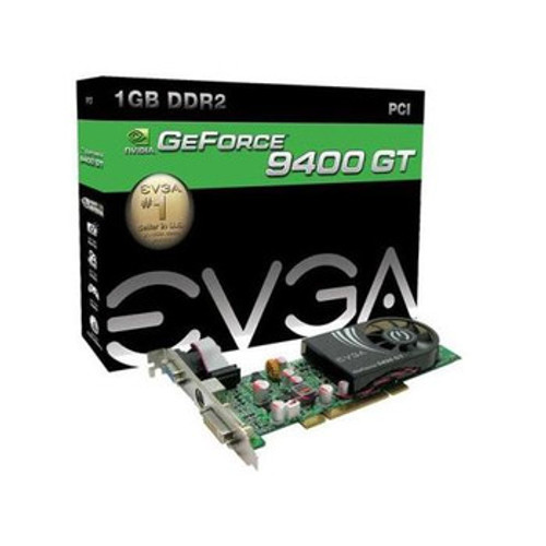 01G-P1-N948-RX | EVGA | GeForce 9400 GT 1GB 128-Bit DDR2 PCI HDCP Ready Low Profile Video Graphics Card