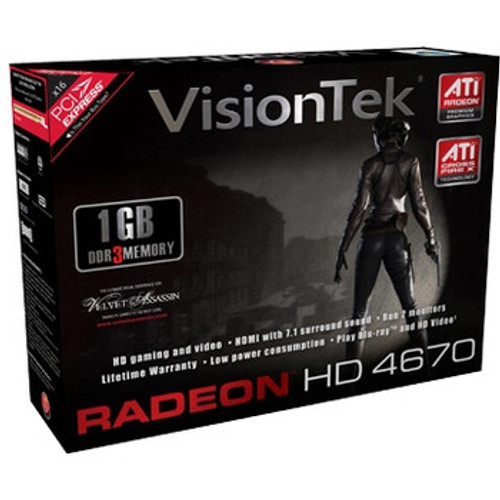 900307 | VisionTek | Radeon 4670 X2 Graphic Card 2GB DDR3 SDRAM PCI x16 2560 x 1600 CrossFireX DVI