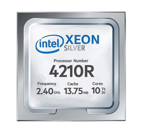 338-BWTB | Dell | Intel Xeon Silver 4210R 2.4GHz (3.2GHz Turbo 10C 9.6GT/s 2UPI 13.75MBCache HT(100W) DDR4-2400 1st)