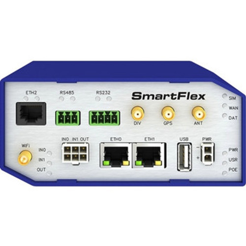 SR30500410 | B&B Electronics Mfg Co | SmartFlex SR305 Cellular Modem/Wireless Router 4G LTE 2 x Network Port USB Fast Ethernet VPN Supported Rail-mountable Desktop (Refurbi