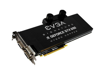 04GP42699A1 | EVGA | GeForce GTX 690 Hydro Copper Signature 4GB 512-bit GDDR5 PCI Express 3.0 x16 HDCP Ready/ SLI Support Video Graphics Card