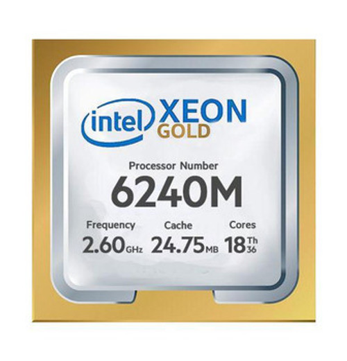 338-BUIJ | Dell | Intel Xeon Gold 6240M 2.6GHz 3.9GHz Turbo 18C 10.4GT/s 3UPI 24.75MB Cache HT(150W) DDR4-2933