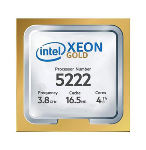 338-BSGJ | Dell | Intel Xeon Gold 5222 3.8G 4C/8T 10.4GT/s 16.5M Cache Turbo HT (105W) DDR4-2933