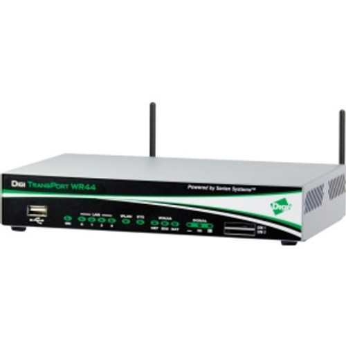 WR44-U7P1-DE1-XD | Digi | TransPort WR44 Wireless Router 2 x Antenna 4 x Network Port USB Desktop Wall Mountable Rack-mountable Rail-mountable (Refurbi