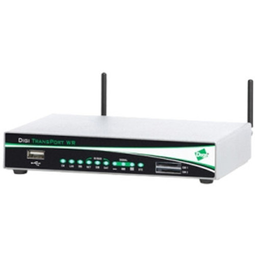 WR41-C2P3-WA1-SU | Digi | TransPort WR41 Wireless Router IEEE 802.11b/g 2 x Antenna ISM Band 54 Mbps Wireless Speed 1 x Network Port 1 x Broadband Port US WR41-C2P3-WA1-SU | Digi | TransPort WR41 Wireless Router IEEE 802.11b/g 2 x Antenna ISM Band 54 Mbps Wireless Speed 1 x Network Port 1 x Broadband Port US