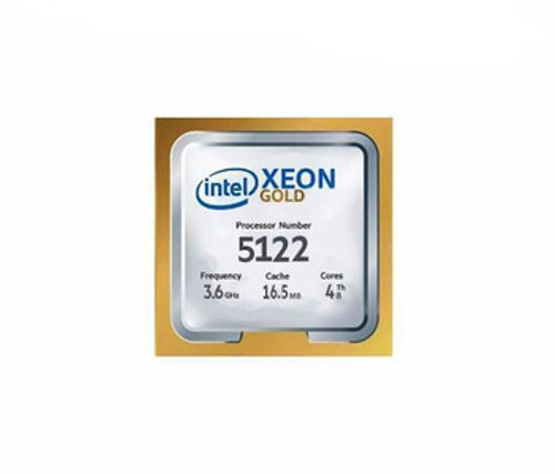 C6420-5122 | Dell | HPE 3.60GHz 10.40GT/s UPI 16.5MB L3 Cache Socket LGA3647 Intel Xeon Gold 5122 Quad-Core Processor Upgrade