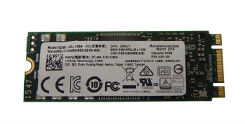 00R5JY | Dell | 64GB SATA 6Gbps M.2 2260 Internal Solid State Drive (SSD)