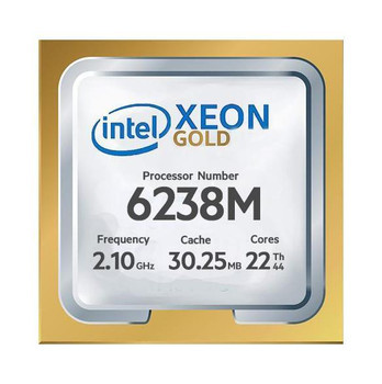 338-BUIC | Dell | Intel Xeon Gold 6238M 2.1GHz 3.7GHz Turbo 22C 10.4GT/s 3UPI 30.25MB Cache HT(130W) DDR4-2933