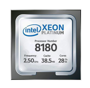 C6420-8180 | Dell | 2.50GHz 10.4GT/s UPI 38.5MB L3 Cache Socket LGA3647 Intel Xeon Platinum 8180 28-Core Processor Upgrade