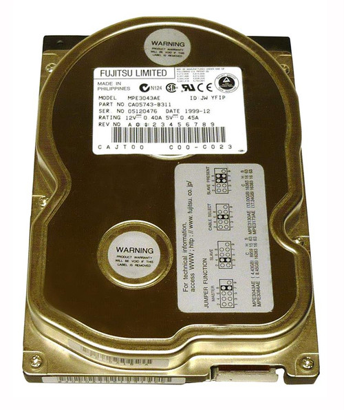 CA05743-B311 | Fujitsu | 4GB 5400RPM ATA-66 3.5-inch Hard Drive