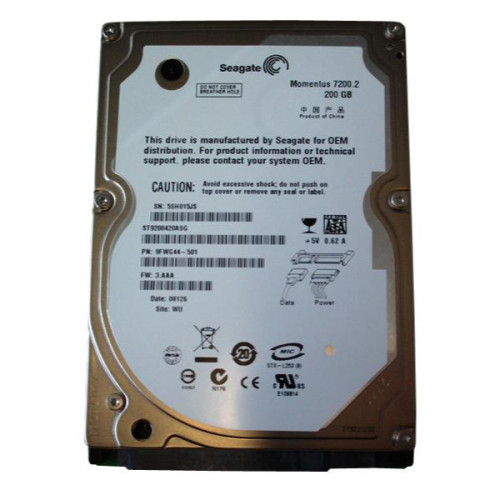 9FWG44-501 | Seagate | 200GB 7200RPM SATA 3GB/s 2.5-inch Hard Drive