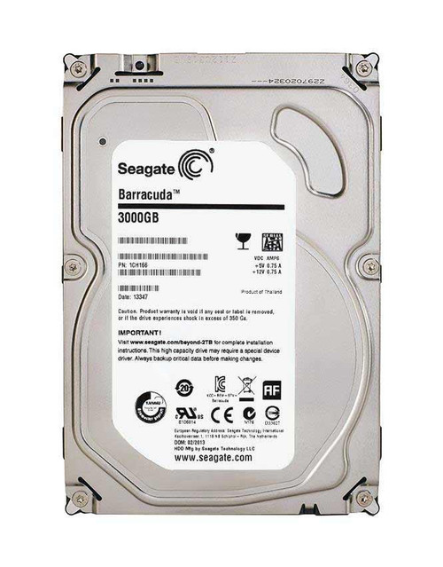 9YN166-500 | Seagate | BarraCuda 3TB 7200RPM SATA 6GB/s 64MB Cache 3.5-inch Hard Drive
