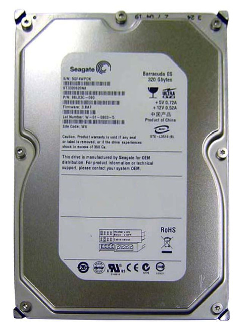 ST3320820NA | Seagate | BarraCuda ES 320GB 7200RPM ATA-100 8MB Cache 3.5-inch Hard Drive