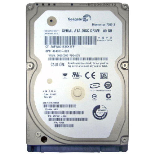 ST980411AS | Seagate | Momentus 80GB 7200RPM SATA 3GB/s 16MB Cache 2.5-inch Hard Drive