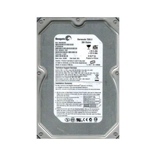 9BD033-303 | Seagate | BarraCuda 7200.9 250GB 7200RPM ATA-100 8MB Cache 3.5-inch Hard Drive