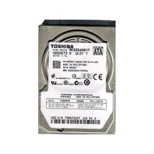 MK2556GSYF | Toshiba | 250GB 7200RPM SATA 3GB/s 16MB Cache 2.5-inch Hard Drive