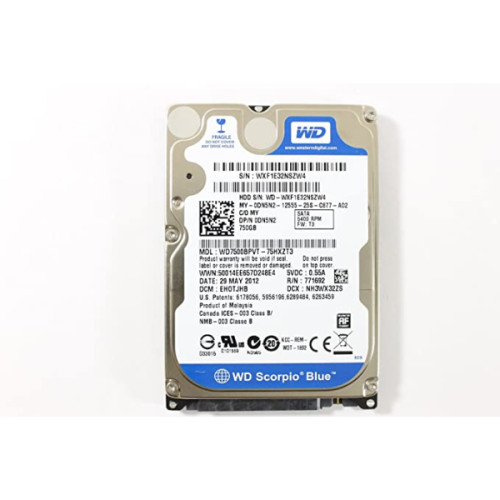 WD7500BPVT-75HXZT3 | Western Digital | 750GB 5400RPM SATA 3.0GB/s 2.5-inch Hard Drive for Latitude E6420