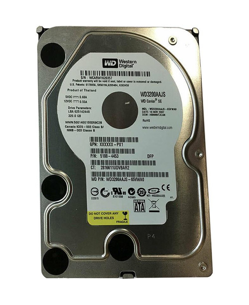 WD3200AAJS-65VWA0 | Western Digital | Caviar SE 320GB 7200RPM SATA 3GB/s 8MB Cache 3.5-inch Hard Drive