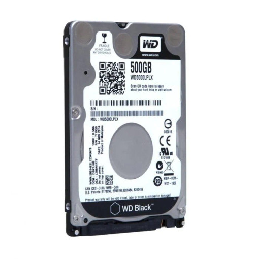 WD5000LPLX-08ZNTT0 | Western Digital | Black 500GB 7200RPM SATA 6GB/s 32MB Cache 2.5-inch Hard Drive