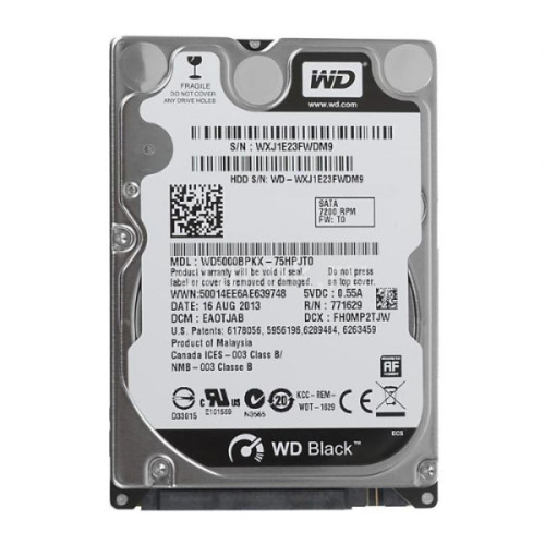 WD5000BPKX-75HPJT0 | Western Digital | 500GB 7200RPM SATA 6.0GB/s 2.5-inch Hard Drive for Vostro 3550 WD5000BPKX-75HPJT0 | Western Digital | 500GB 7200RPM SATA 6.0GB/s 2.5-inch Hard Drive for Vostro 3550