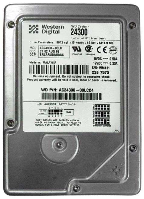 AC24300-00LC | Western Digital | 4GB 5400RPM ATA-33 3.5-inch Hard Drive