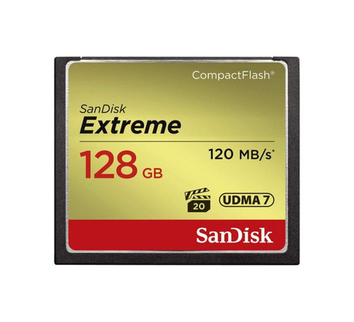 SDCFXS-128G | SanDisk | 128GB Extreme 120Mb/s CompactFlash Memory Card SDCFXS-128G | SanDisk | 128GB Extreme 120Mb/s CompactFlash Memory Card