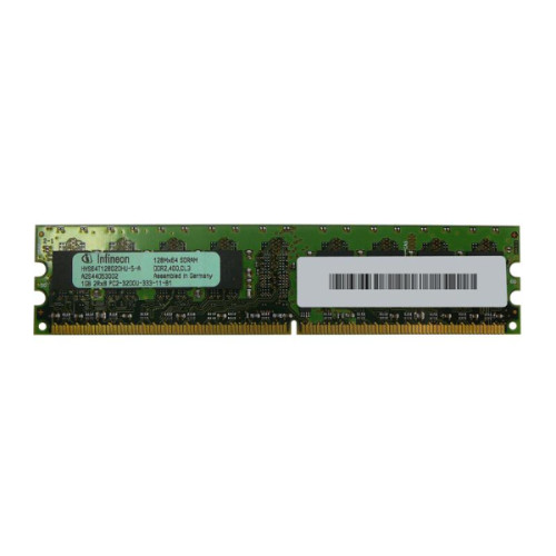 HYS64T128020HU-5-A | Infineon Technologies | Infineon 1GB DDR2-400MHz PC2-3200 non-ECC Unbuffered CL3 240-Pin DIMM Dual Rank Memory Module HYS64T128020HU-5-A | Infineon Technologies | Infineon 1GB DDR2-400MHz PC2-3200 non-ECC Unbuffered CL3 240-Pin DIMM Dual Rank Memory Module