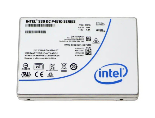 SSDPE2KX010T801 | Intel | DC P4510 1TB PCI Express 3.0 NVMe 2.5-inch Solid State Drive