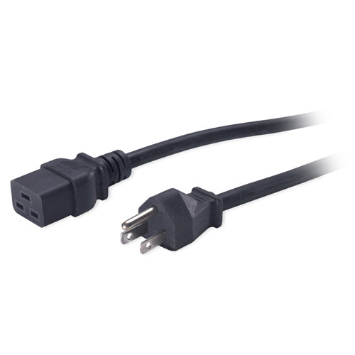 AP9872 | APC | Pwr Cord, 15A, 100-120V, C19 to 5-15 Black 98.4" (2.5 m)