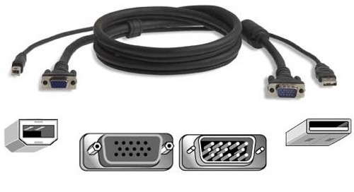 F3X1962B15 | Belkin | Cable Kit KVM OmniView USB Serie Pro Plus KVM cable 180" (4.57 m) Black F3X1962B15 | Belkin | Cable Kit KVM OmniView USB Serie Pro Plus KVM cable 180" (4.57 m) Black