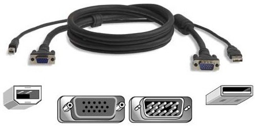 F3X1962B10 | Belkin | Cable Kit KVM OmniView USB Serie Pro Plus, 3m KVM cable Black 118.1" (3 m)