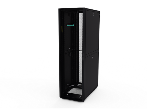 P9K08A | Hewlett Packard Enterprise | 42U 600mmx1075mm G2 Kitted Advanced Shock Rack with Side Panels and Baying Freestanding rack Black