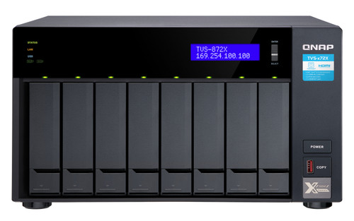 TVS-872X-I5-8G-US | QNAP | TVS-872X NAS Tower Ethernet LAN Anthracite i5-8400T