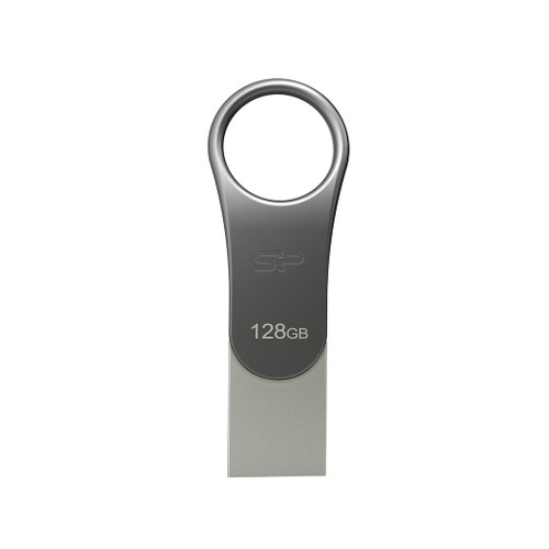 SP128GBUC3C80V1S | Silicon Power | Mobile C80 USB flash drive 128 GB USB Type-A / USB Type-C 3.2 Gen 1 (3.1 Gen 1) Titanium