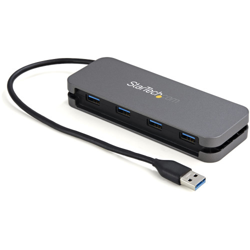 HB30AM4AB | StarTech.com | interface hub USB 3.2 Gen 1 (3.1 Gen 1) Type-A 5000 Mbit/s Black, Gray