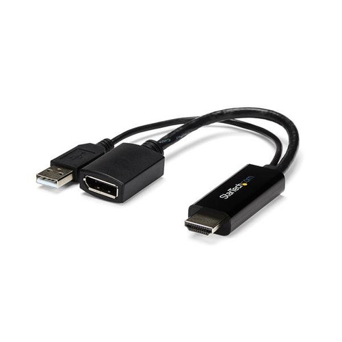 HD2DP | StarTech.com | video cable adapter Black