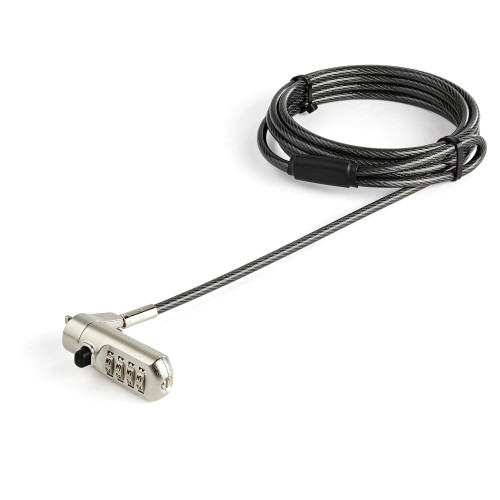 LTLOCKNANO | StarTech.com | cable lock Black, Stainless steel 78.7" (2 m)