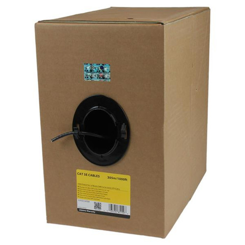 WIR5ECMRBK | StarTech.com | networking cable Black 12003.9" (304.9 m) Cat5e U/UTP (UTP)