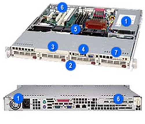 CSE-813MT-300CB | Supermicro | CASE 19" 813MT-300CB Low Profile (Slimline)