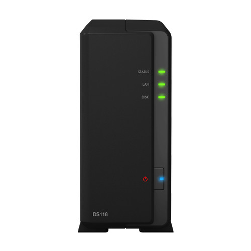 DS118 | Synology | DiskStation NAS/storage server Compact Ethernet LAN Black RTD1296