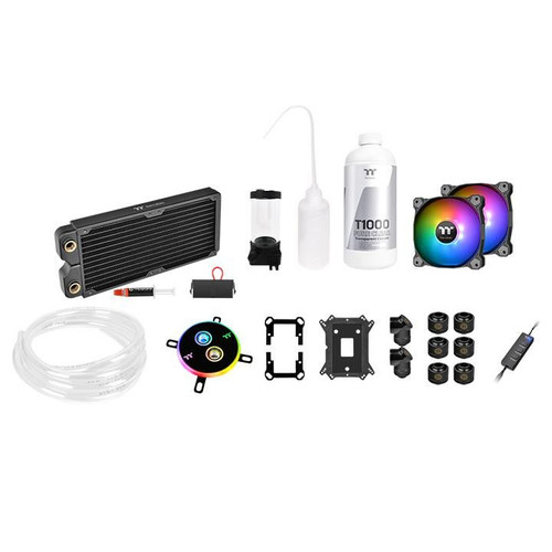 CL-W249-CU12SW-A | Thermaltake | computer cooling system Processor Liquid сooling kit 4.72" (12 cm) Assorted colors, Black, Transparent
